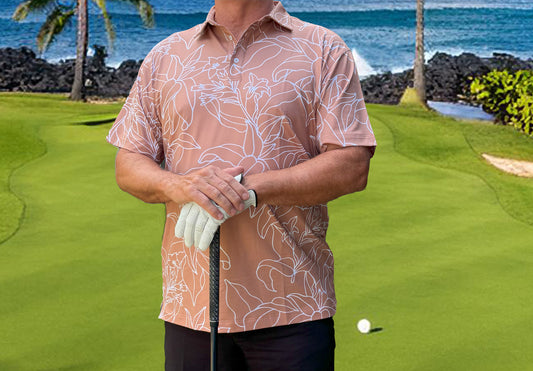 "Leaves" Performance Polo Shirt